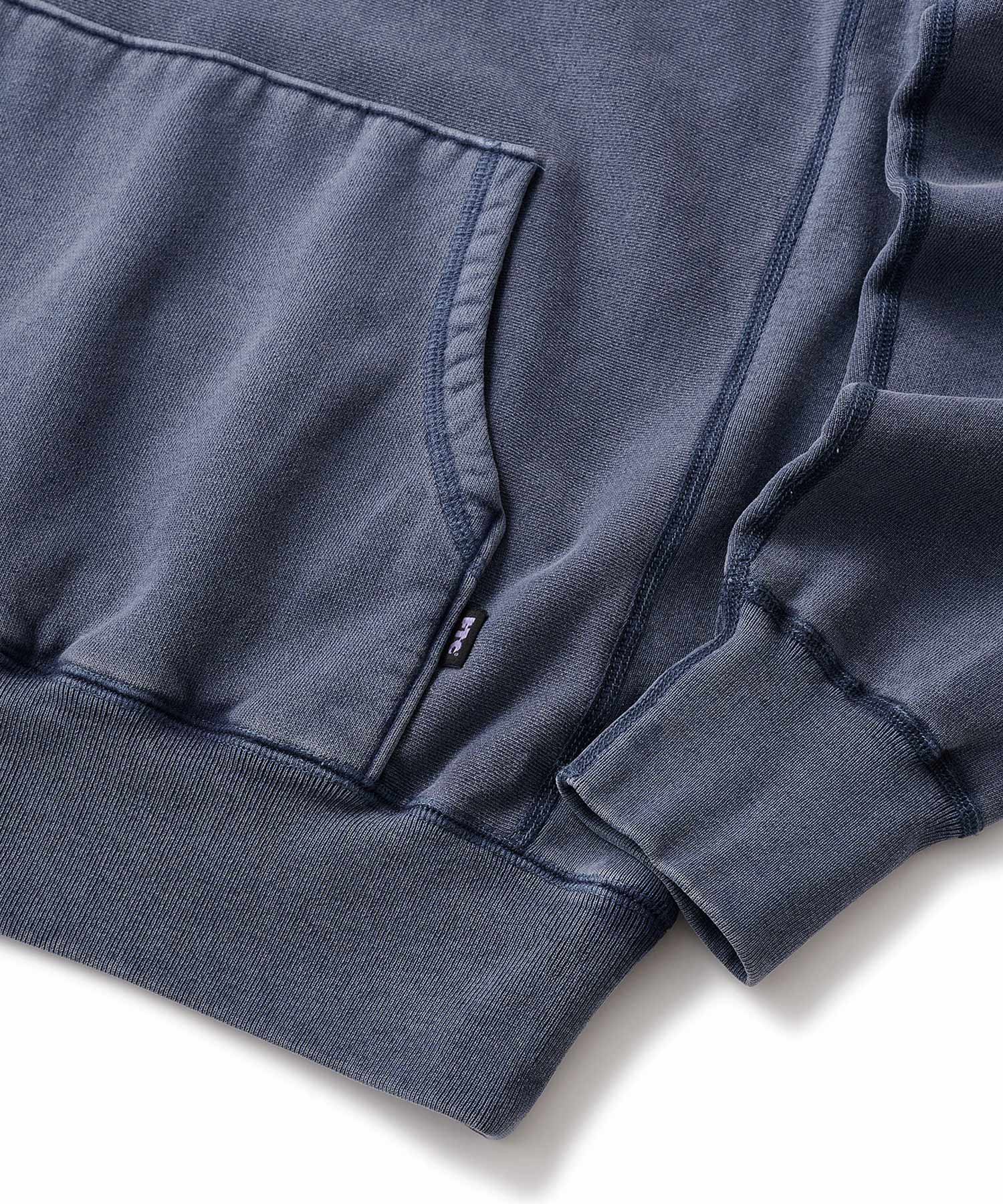 FTC PIGMENT DYED BOX LOGO PULLOVER HOODED SWEATSHIRT - Image 3