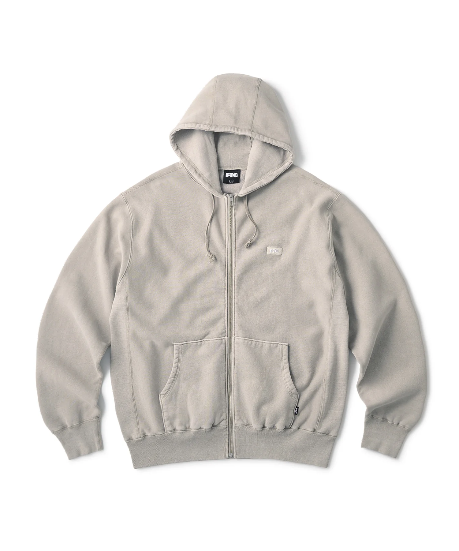 FTC PIGMENT DYED BOX LOGO ZIP UP HOODED SWEATSHIRT - Image 5