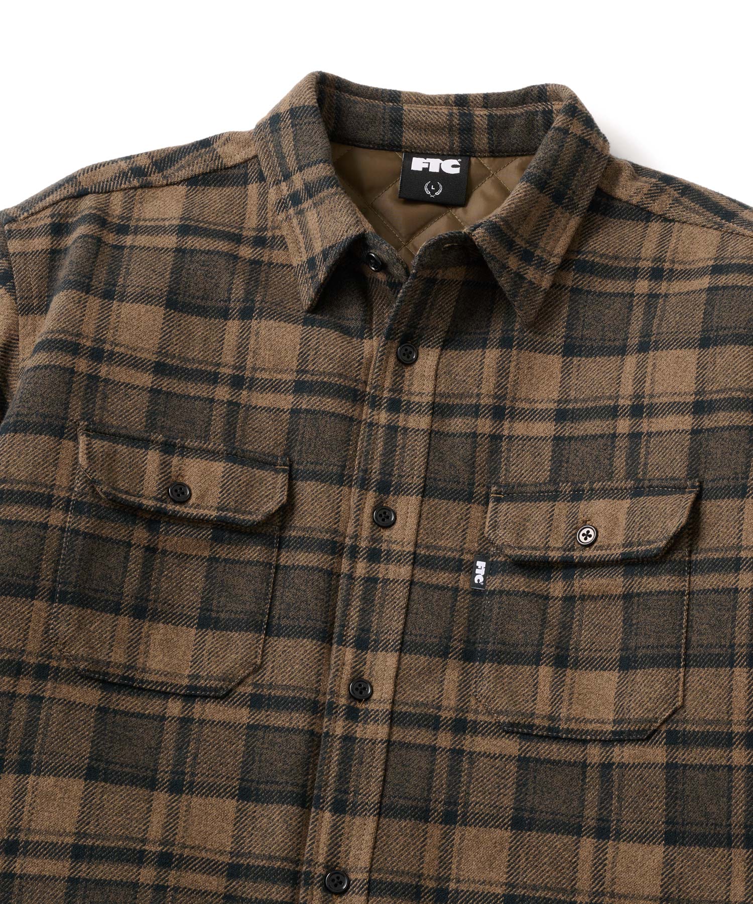 FTC QUILTED LINED PLAID NEL SHIRT - Image 3